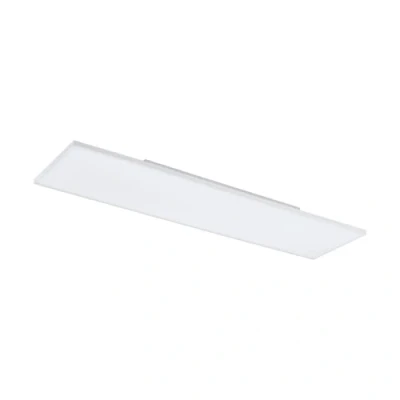 Immagine di EGLO Led plafoniera Turcona CCT, a luce singola con telecomando, colori regolabili, dimmerabile, pannello in metallo e plastica bianca, L 118,7 cm