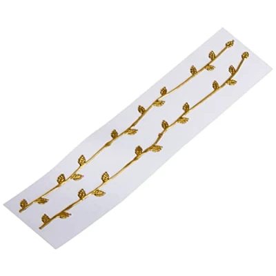 Immagine di Rayher 3109806 Set di 2 pezzi cera dorata, lunghezza 21 cm, larghezza circa 1,4 confezione da pezzi, decorativa, per candele comunione, nozze