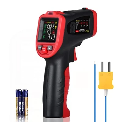 Immagine di Wintact Termometro Infrarossi 50℃ a 650℃, Pistola Temperatura Laser Digitale Misura Umidita, Ambiente, Stampo con Termocoppie per Cucina, Alimenti, Liquidi, Forno Pizza