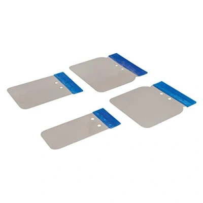 Immagine di Silverline Set di spatole in Acciaio Inox 4 p.zi 50, 80, 100 e 120 mm (427734)