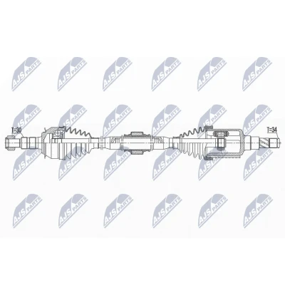 Immagine di NTY NPW DW 035 Albero motore / Semiasse Assale anteriore Dx 985 86