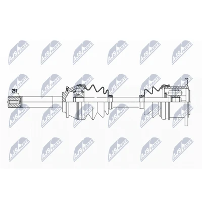 Immagine di NTY NPW MS 051 Albero motore / Semiasse Assale anteriore Dx 538 MITSUBISHI: PAJERO 2, L200 III Pick up