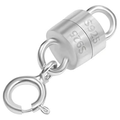 Immagine di Belle Vous Chiusure per Collane Magnetiche in Argento 925 Puro 6mm x 16 mm Gancetti Prolunga Catenine Gioielli, Comprese Collane, Braccialetti e Catene Cavigliere