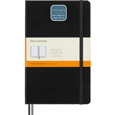 Immagine di Taccuino Moleskine Expanded large a righe copertina rigida nero. Black