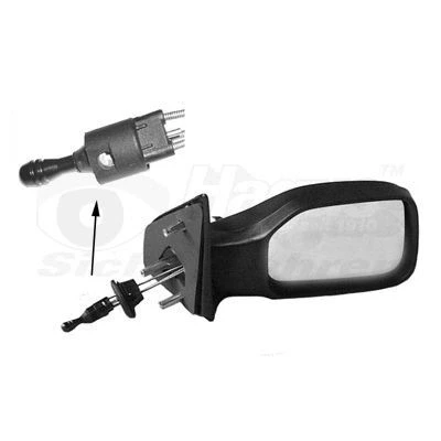 Immagine di Specchio retrovisore esterno Van Wezel 4009814 Dx completo, convesso, regolabile dall&#039;interno, Regolazione:comando cavo flessibile, ribaltabi