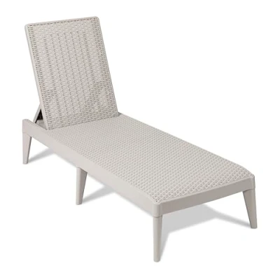 Immagine di Toomax Lettino Numana prendi sole con effetto rattan, schienale regolabile, anti UV, colore grigio talpa