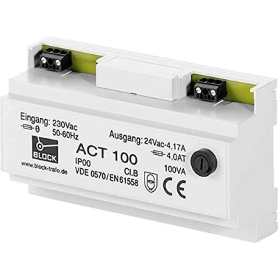 Immagine di Block ACT 63 Trasformatore di sicurezza 1 x 230 V/AC 24 VA 2.625 A