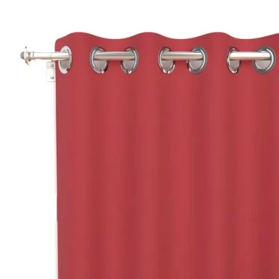 Immagine di Soleil d&#039;ocre Alix Tenda con occhielli, antipiega, Rosso, 140 x 180 cm