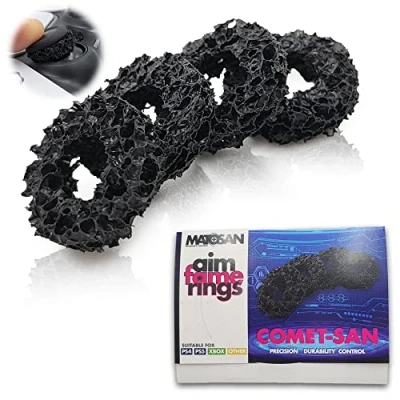 Immagine di MatoSan® AIMFAME Precision Ring Thumb Stick Aim Assist Anelli ammortizzatori Accessori per analogici Playstation 5 Xbox One X S Switch PS5 Controller PS4 Control (Comet 80)