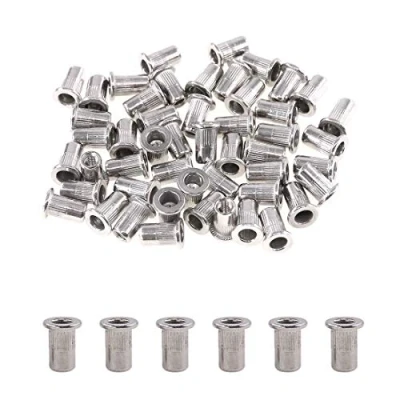 Immagine di Glarks Set di dadi per rivetti filettati M3 in acciaio inox 304, 50 pezzi (M3)