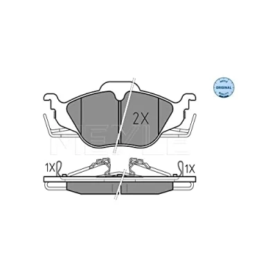 Immagine di MEYLE 025 230 6317/W Kit pastiglie freno ORIGINAL Quality Assale anteriore con segnalatore acustico usura lamierino anticigolío