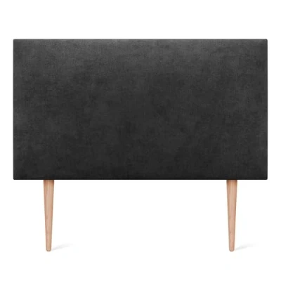 Immagine di DHOME Testiera in Similpelle o TessutoAQUALINE liscia con Gambe imbottita letto di lusso (90x105cm (Letti 70/80/90), Tessuto Nero)
