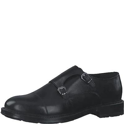 Immagine di MARCO TOZZI by Guido Maria Kretschmer Scarpe Eleganti Uomo Double Monkstraps in Pelle con Fibbie, Nero (Black), 42 EU