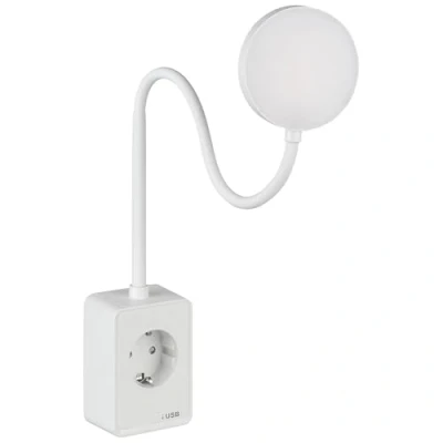 Immagine di SEBSON Lampada da Lettura a LED, Presa con Connessione USB C Dimmerabile, Collo d&#039;Oca Flessibile, Bianco Neutro 4.000K, 420lm Comodino Bianca