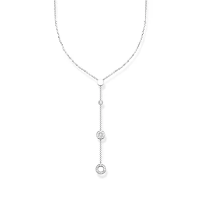 Immagine di THOMAS SABO KE1879 051 14 L45v Collana da donna in Argento sterling 925 a forma di Y, lunghezza 45 cm, sterling, Zirconia cubica