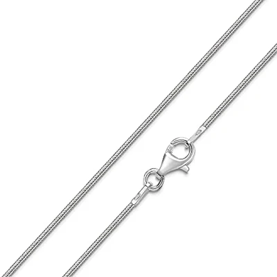Immagine di MATERIA Collana da donna a maglia di serpente, in argento 925, spessore: 1,0 mm, disponibile 11 lunghezze: 40 120 cm e argento, cod. #K33