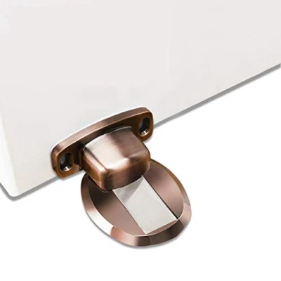 Immagine di PHOEWON Fermaporta magnetico in metallo, resistente, con viti autoadesive, montaggio a pavimento