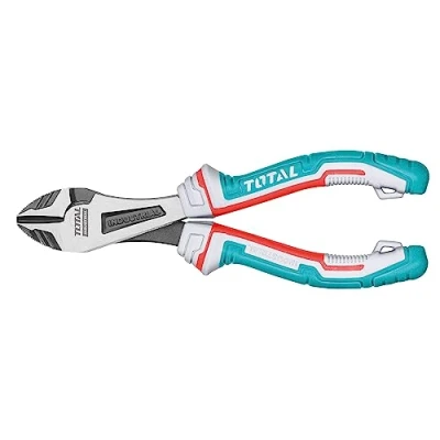 Immagine di TOTAL Pinza Tagliente Rinforzata 180 mm Alta capacità Protezione anticaduta 30% di forza in più Realizzato cromo vanadio Manico Fibra 3 Materiali