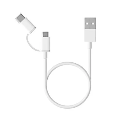 Immagine di Mi 2 in 1 USB Cable Micro to Type C (30cm) White 15304