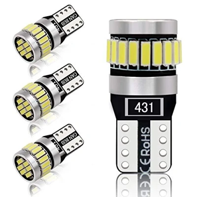 Immagine di Fastcar 4pcs lampadina W5W T10 LED Canbus luce di posizione 194 168 24 Leds 4014SMD 12V, per targa Lampadine a mappa Interior Segnale Cupola Cruscotto 6000K Bianco