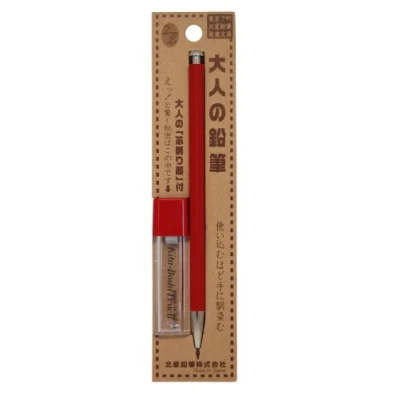 Immagine di Kitaboshi Lead Holder refill, 2 mm, 5 Leads (otp 1502b) NA Red Body and Sharpener Set