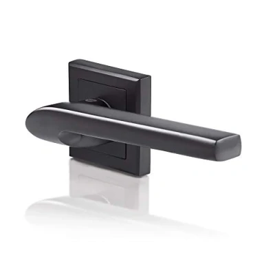 Immagine di Yale Maniglia quadrata per porta, modello Sienna, 7 nero, con chiusura a bottone