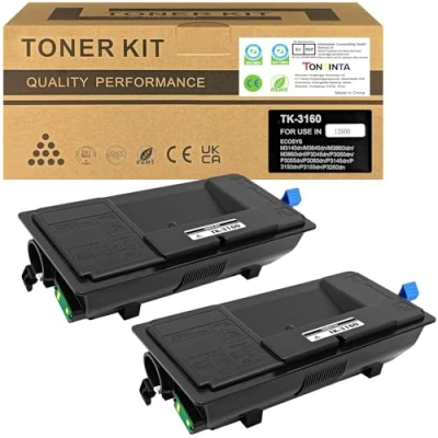 Immagine di TK 3160 TK3160 1T02T90NL1 Cartucce Toner Compatibili 12500 Pagine 2 Nero per Stampanti Kyocera P3045dn P3050dn P3055dn P3060dn P3145dn P3150dn P3155dn P3260dn M3145dn M3645dn M3860idn M3860idnf
