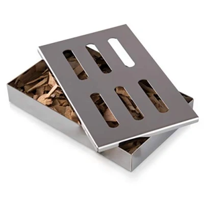 Immagine di Blumtal Affumicatore BBQ Smoker Box Barbecue in Acciaio Cromato, 20,5 x 13 3,5 cm