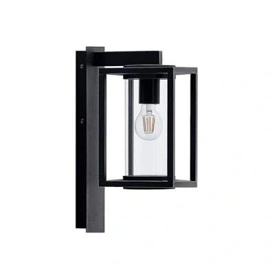 Immagine di applique da esterni &#039;Ferda&#039; dimmerabile (Moderno) colore Nero, in Alluminio (1 luce, E27) di Lucande applique, lampada LED esterni, outdoor per facciata/parete