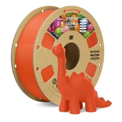 Immagine di OVERTURE Filamento Easy PLA 1.75mm, 1kg Bobina(2.2lbs), Precisione Dimensionale +/ 0.03 mm, per Stampante 3D (Easy Arancia)