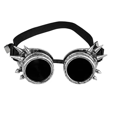 Immagine di Boland Occhiali cyberpunk, retrò, spacy, steampunk, spine, elastico, carnevale, halloween, festa in maschera, a tema, accessori per costumi