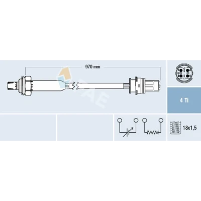 Immagine di FAE 77190 Sonda lambda di regolazione BMW: 3 Coupe, Sedan, 5 Sedan