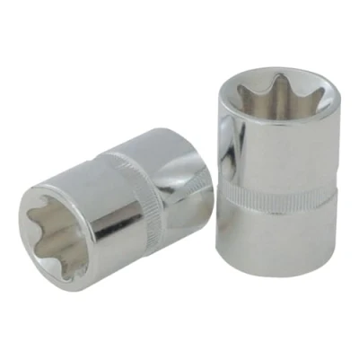 Immagine di KS TOOLS 918.3978 Serie di bussole DIN 3120, ISO 1174 E12 Acciaio al cromo vanadio Profilo E, Torx esterno zigrinato