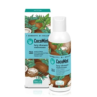 Immagine di Helan, I Sorbetti CocoMint Crema Corpo Idratante Pelle Secca Fluida, Profumata Donna e Uomo Rinfrescante con Menta, Olio di Cocco Vitamina C, Latte Profumato E, 150 ml