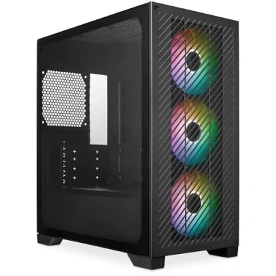 Immagine di Cooler Master Elite 301 Mini Tower (Micro ATX, ITX), 3 Ventole Aspirazione ARGB 120 mm (1200 RPM), Supporta Radiatore Fino a 280 o GPU Da 365 mm, Copertura PSU Ventilata, USB 3.2 Gen1 Type C