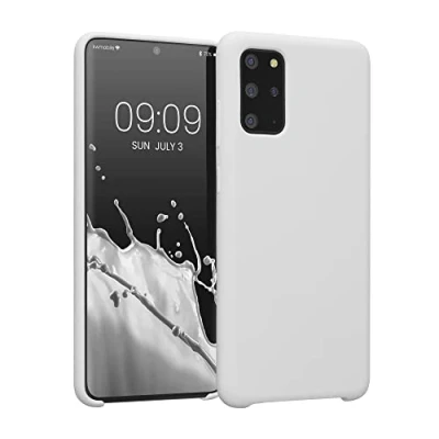 Immagine di kwmobile Cover per Samsung Galaxy S20 Plus Custodia Back Case Smartphone in Silicone TPU Protezione Gommata bianco matt