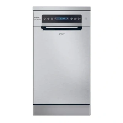 Immagine di Candy Rapidò CF0C7SB0FX Lavastoviglie 45 CM, 10 Servizi, Digitale, Wi Fi, 8 Programmi, Tecnologia Antibatteri, 47DB, Indicatore Sale e Lucidante, Cesto Superiore Regolabile, Casa Differita, Inox