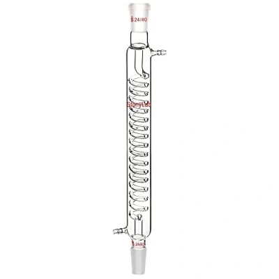Immagine di StonyLab Condensatore Graham in Vetro Borosilicato Condenser con Giacca 24/40 Joint 300mm Lunghezza Del Bicchiere da Laboratorio