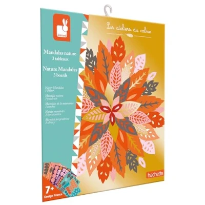 Immagine di Janod Gli Atelier del Calmo 3 Mandala Nature Quadri da Comporre in Stile Kit Creativo per Bambini Apprendimento della Motricità Fine e Concentrazione A Partire dai 7 Anni J07755