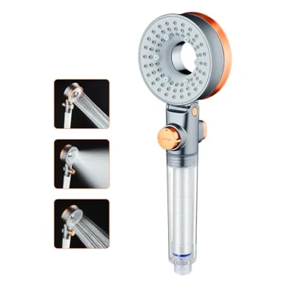 Immagine di Soffione Doccia con Filtro, Anticalcare 3 Tipi di Getto, Alta Pressione , Doccino Pressurizzato, SPA Risparmio Idrico