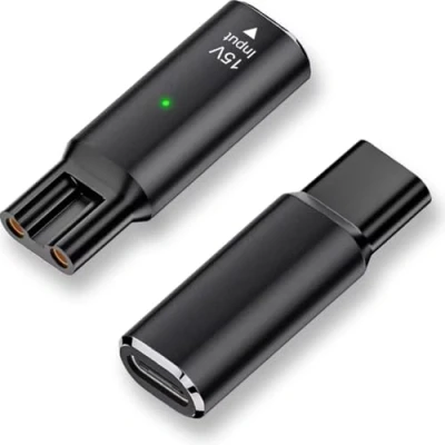 Immagine di USB C 15V Adattatore di Ricarica Caricabatterie Type HQ8505 con LED per Rasoio Elettrico Compatibile le serie 3000 5000 7000 9000 One Blade QP6650, QP6620, QP6550, QP6530, QP6520