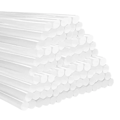 Immagine di Xpieoyrm 100 Pezzi Ø 11 mm x 200 Ricariche Colla a Caldo Stick Trasparente, Kit Bastoncini di Asciugatura Rapida per Fai da Te, Riparazione e Fissaggio, Ad