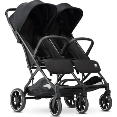 Immagine di Deryan Rolo X2 XL Passeggino 2 in 1 piccolo pieghevole Nascita fino a 4 anni per seggiolino 22 kg Compatto e Nero