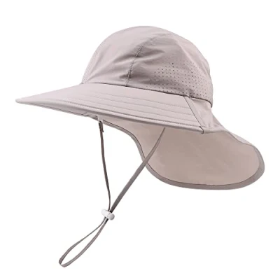 Immagine di XIAOHAWANG Cappello da Sole per Bambini Spiaggia con Protezione dai Raggi UV e Ragazzi (Grigio, 46)