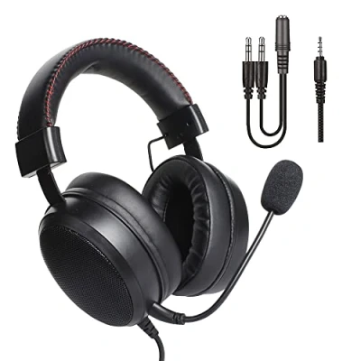 Immagine di DR1TECH Blackjack+ Cuffie da Gaming con Filo e Microfono per Console PS5 [AUDIO 3D], PS4, XBOX Smartphone Over Ear Driver 40mm Audio Stereo (IMMERSIONE TOTALE)