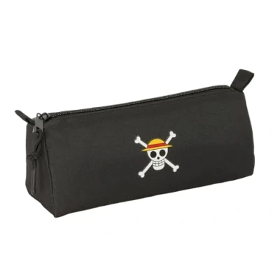 Immagine di safta ONE PIECE PIRATES astuccio con cerniera e scomparto, per bambini, ideale bambini in età scolastica, comodo versatile, qualità resistenza, 21 x 7 8 cm, Nero, M, Casual