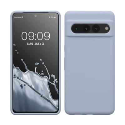 Immagine di kwmobile Cover per Google Pixel 7 Pro Custodia Back Case Smartphone in Silicone TPU Protezione Gommata blu chiaro matt