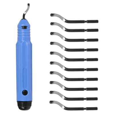 Immagine di FOCCTS sbavatura a Mano Set di Attrezzi Attrezzo universale per con 10 Pezzi Rotazione 360 Sbavare Lame Fresa Pratico Legno, Acciaio Metallo, Alluminio Rame o Plastica