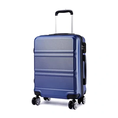 Immagine di KONO Set di Valigie da 3 Pezzi Valigia Rigida Materiale ABS Leggero e Resistente con 4 Ruote Rotanti 20&#039;&#039; 24&#039;&#039; 28&#039;&#039; (Marina Militare)