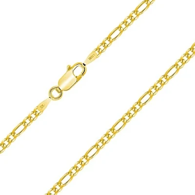 Immagine di PLANETYS Catenina Argento Sterling 925 Placcato Oro 18K Modello Figaro (1+3) Larghezza 2.5 mm Lunghezza: 55 cm